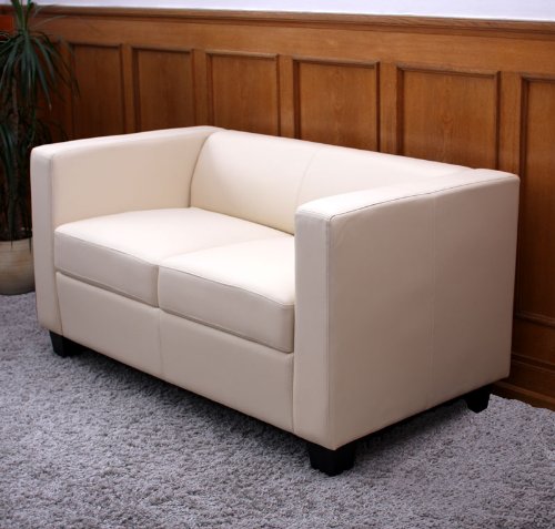 2er Sofa Couch Loungesofa M65, Kunstleder