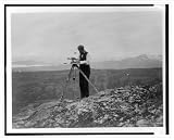 Historic Print (L): [Surveyor with theodolite(?) in the mountains of Alaska, 1899] / Curtis.