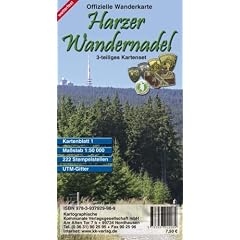 Harzer Wandernadel. 3 teiliges wetterfestes Karten-Set: Wetterfestes 3 teiliges Kartenset 1 : 50 000. 3 teiliges wetterfestes Ktn-Set, rei�- u. wasserfest, mit den 222 Stempelstellen