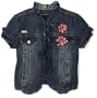 Baby phat Girls 2-6x Short Sleeve Denim Jacket,Med Wash,6x