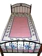 Indian Bedding Pink Blue Camel Print Bed Cover Twin Size Cotton Bedspreads