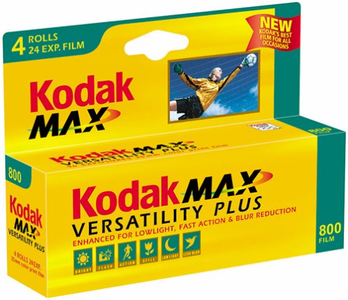 Kodak Gold Max 800 Speed 24 Exposure 35mm Film (4 Pack)