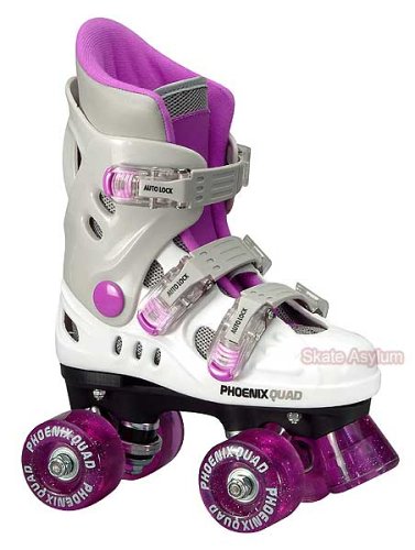 Childrens Toyshop  Toys : Junior Quad Inline Skates - Pheonix - Purple/White - Size 6