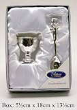 AT-Giftware - 6305NT - Coffret Cadeau Naissance - Set Cuillière et Coquetier en Argent Plaqué - Ours Teddy Bear