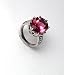 Kunzite Ring 8.8k Brazilian Kunzite with 0.44k G.V.V,S Diamonds Set on the Top of the Band and on the Basket on 18K White Gold Ring