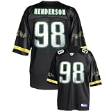 Reebok NFL Equipment Jacksonville Jaguars #98 John Henderson Black Alternate Replica Football Jersey