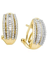 1.00CTW DIAMOND LADIES FASHION HOOPS