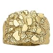 14K Yellow Gold Man's Nugget Ring