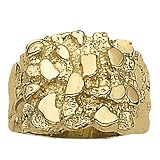 18K Yellow Gold Man's Nugget Ring