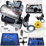 Airbrush-Set AS-189-A Komplett-Set Kompressor Set 11tlg. Mit 3 Pistolen Airbrush-Set AS-189-A Komplett-Set Kompressor Set 11tlg. Mit 3 Pistolen