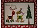 6 Glittered Deerist Friends Reindeers Note Cards Envelopes