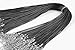 Black Wax Cord Imitation Leather Necklace Braided Rope 100pcs 1.5mm 18 Inch Chain with Lobster Clasp for Jewelry Making