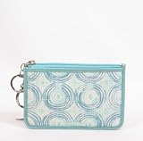 51DGDy41aoL. SL160  Coach New Audrey Swirl Mini Skinny Key Ring Coin Case Blue Green   Coach 45574BLU
