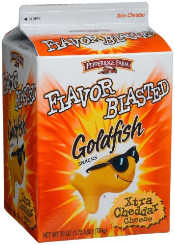 Pepperidge Farm Extra Cheddar Goldfish Crackers, 28-Ounce Cartons (Pack of 6) by Pepperidge Farm