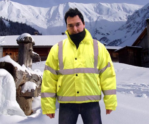 Thermo Sicherheitsjacke Warnjacke Gr. L in Gelb Thermo Sicherheitsjacke Warnjacke Gr. L in Gelb