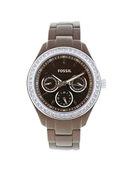 Fossil Womens ES2949 Stainless Steel Analog Brown Dial Watch