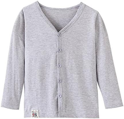 Jiayie Unisex-Baby's Cotton Cardigan 9-12 Months Grey