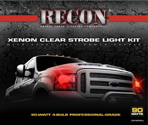 Recon Accessories High Intensity Strobe Light KitStrobe Light KitHigh Intensity 90 Watt Red Strobe Light Kit