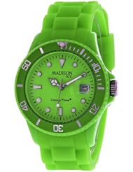 Madison Candy Time Neon Green Polycarbonate Unisex Watch U4503-49-1