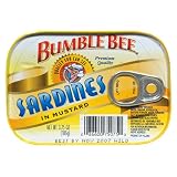 Bumble Bee Sardines in Mustard, 3.75-Ounce Cans (Pack of 24)