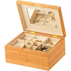 Mele & Co Bamboo Wooden Jewellery Box " Gloria"