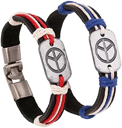 Oren Bravo Unisex Vintage Punk Style Brown Leather Bracelet (A2)