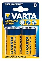 Varta Longlife Extra Batteries D Alkaline 1.5 Volt 2 Pack