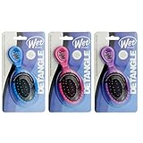 Wet Brush Multi-Pack Squirt Detangler Hair Brushes, Pink/Purple/Blue