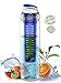 Sh&h 27oz Tritan Fruit Infuser Water Bottle, Blue