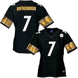 Reebok NFL Equipment Pittsburgh Steelers #7 Ben Roethlisberger Black Ladies Replica Football Jersey
