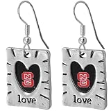 NCAA North Carolina State Wolfpack Team Color Love Earrings