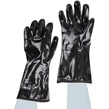 Ansell Neox 9-022 Cotton Glove, Chemical Resistant, Neoprene Coating, Gauntlet Cuff, Large (Pack of 12 Pairs)