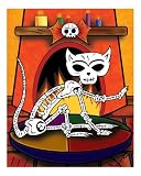 El Gato - The Day of the Dead Cat Photographic Poster Print by Ladislao Loera, 16x20