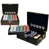 Poker 500 11.5g Jackpot Casino Clay Chips with Mahogany Case