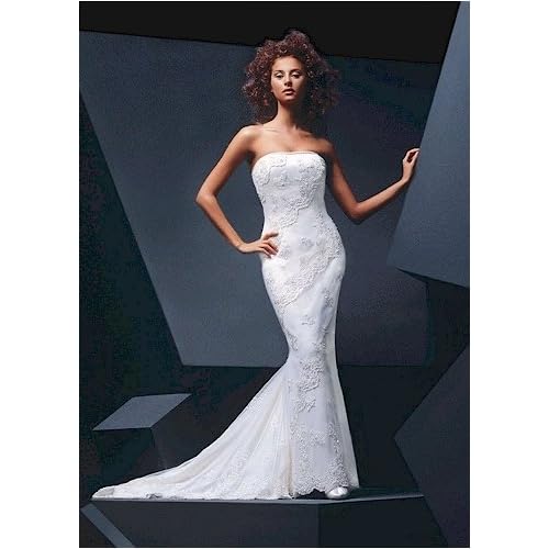 bridal dress, white strapless wedding dress