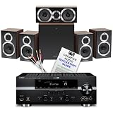 Yamaha RX-V2065 7.2 AV Receiver + Wharfedale Diamond 10 HCP 5.1 speaker package (Walnut) + Creative Audio £165 cable bundle (see below for details) + 9 Page Creative Audio Quickstart Guide. 2 Year Gua