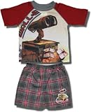 Disney Pixar WALL-E the Robot 2-piece short Pajama Set for Toddlers in Red/Grey