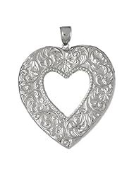 Clevereves14K White Gold Pendant Heart 9.5 - Gram(s)