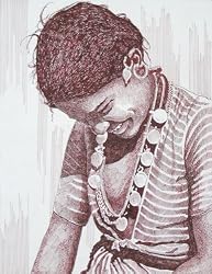 Tribal Face Painting(pen & Ink on Ivory Sheet)