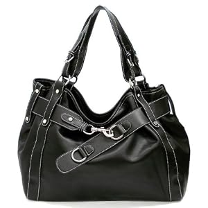 X-Large Faux Leather Belt Handbag