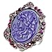 Pugster Light Amethyst Oval Purple Beauty Cameo Brooches And Pins Vintage