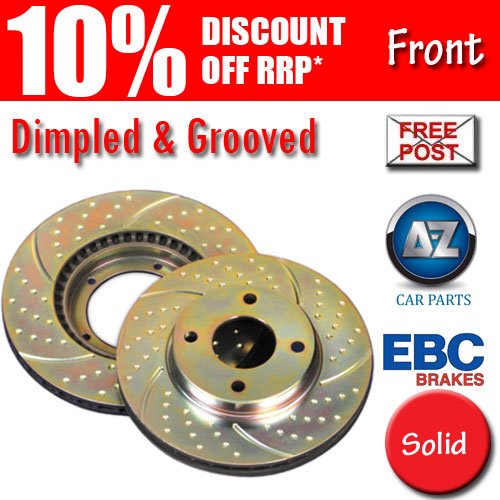 EBC FRONT DIMPLED GROOVED BRAKE DISCS FIAT TIPO 