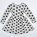 Jastore Little Kids Girls' Long Sleeve Cat Dotted Princess Dress Skirt Party
