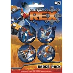 Generator Rex - Charaktere, 4 X 38mm Buttons Button Pack (15 x 10cm)