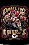 (22x34) Kansas City Chiefs (Mascot, Grinding It Out Since 1960) Sports Poster Print