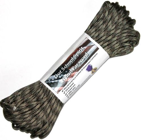 100 FT Military 550 Paracord from Our School Spirit - Made in the USA (Multicam Dark)