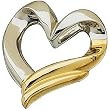 Platinum and Yellow Gold Heart Slide Pendant
