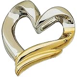 Platinum and Gold Heart Slide Pendant