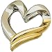 Platinum and Yellow Gold Heart Slide Pendant