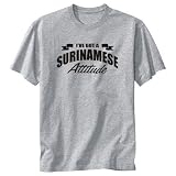 T-Shirt Heather Gray  Attitude Surinamese  Suriname Country
